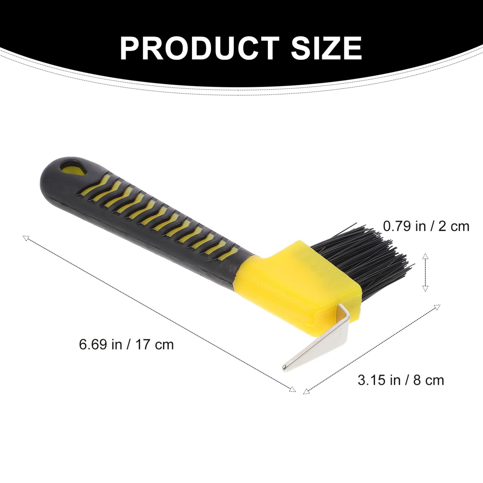 Totority Soft Grip Hoof Pick & Brush - Deluxe Horse Grooming Tool for Cleaning & Maintenance | Portable Hoof Cleaner for Horses | Perfect for Stable, Trail Riding & Show Preparation