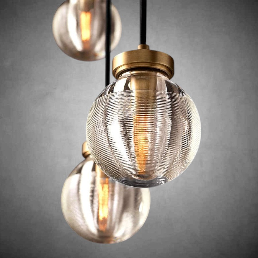Modern Glass Linear Chandelier Fixture - Pearl Shape Series for Dining Room, Living Room, Bedroom Lighting | Elegant Contemporary Pendant Light for Home Decor