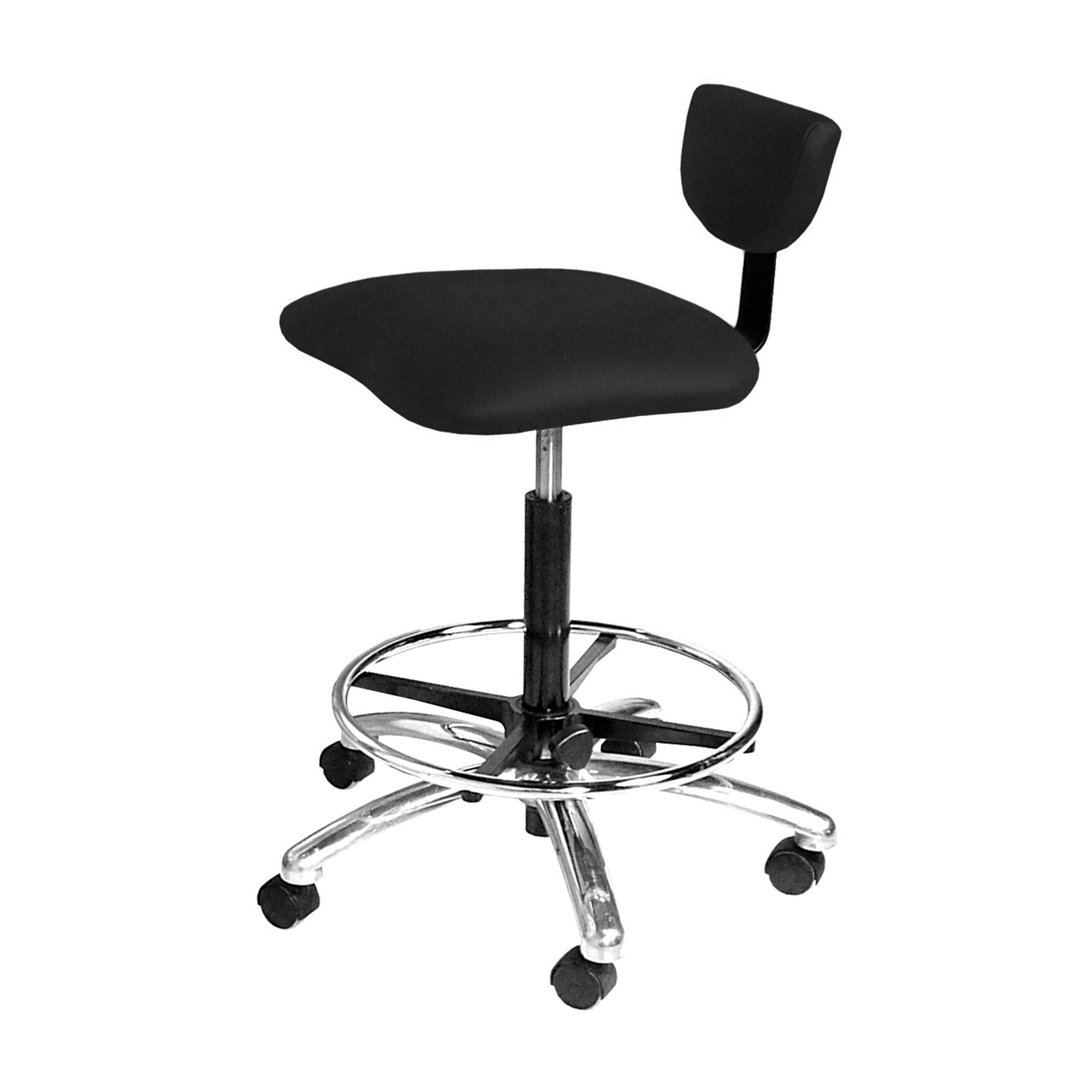 EDU Ergo Tall Stool - Adjustable Height Bar Stool with Back Support, Ergonomic Design for Kitchen, Office & Home Use - Perfect for Countertops, Workstations & Dining Areas