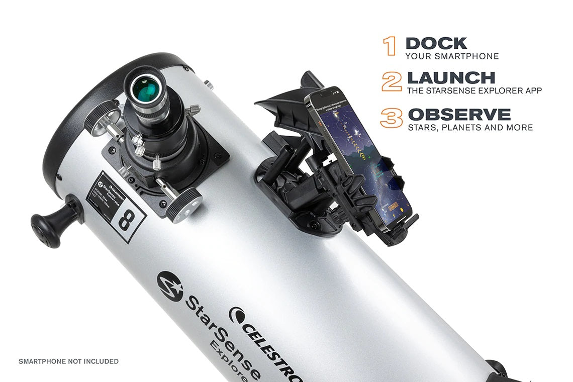 StarSense Explorer 8 Dobsonian Telescope - Smartphone App-Enabled Astronomy for Beginners | Perfect for Stargazing, Backyard Observation & Astrophotography