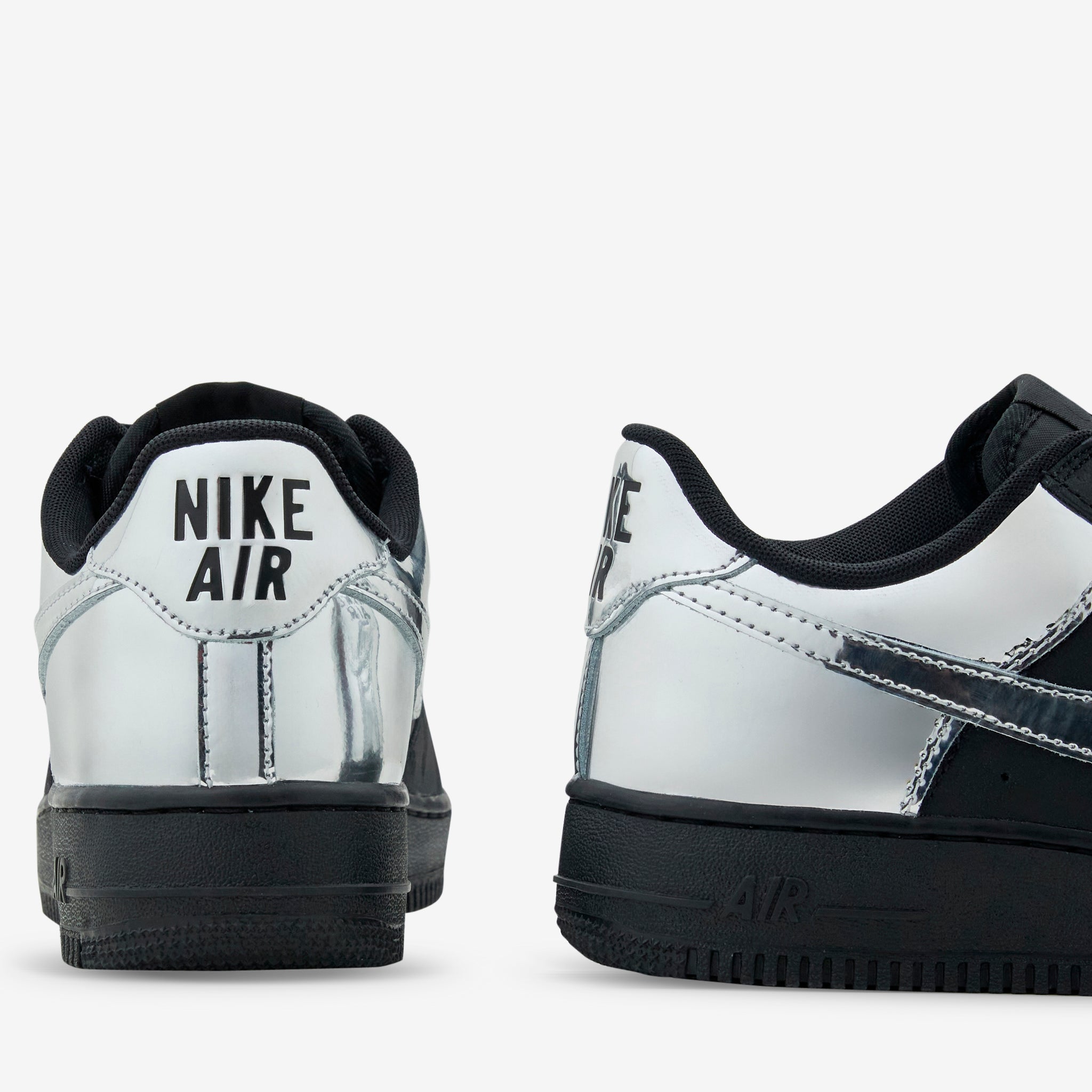 Nike Air Force 1 Low Retro Sneakers - Black/Chrome | Classic Basketball Shoes for Men | Perfect for Casual Wear, Street Style & Everyday Comfort