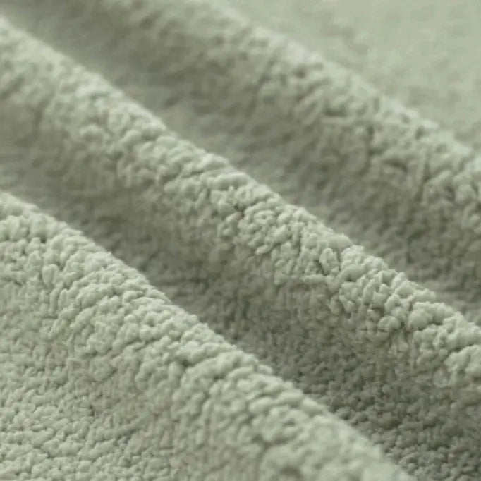 Cozy Curly Teddy Sherpa Fleece Blanket - Soft Dusty Green Plush Throw for Couch, Bed & Home Decor - Perfect for Winter, Gifts & Cozy Nights
