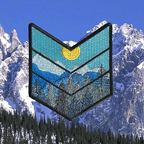 XINZOKYC O'Houlihans Mountain Wilderness Chevron Morale Patch - Iron On Embroidered Patch for Jackets, Backpacks & Hats - Military Style Badge for Outdoor Enthusiasts & Collectors