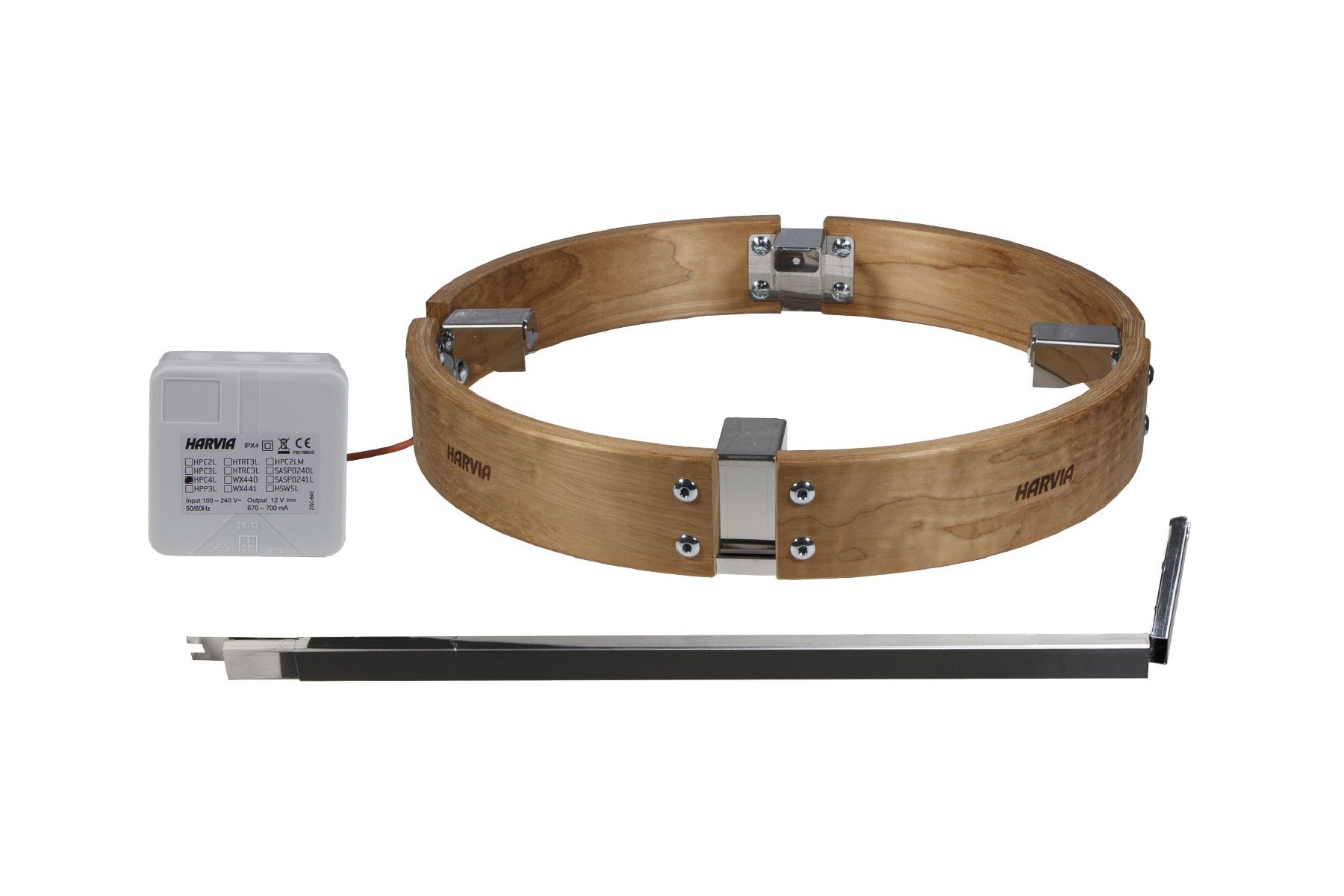 Harvia Cilindro Illuminated Safety Railing for Saunas - 7kW & 9kW Models - Durable & Stylish Sauna Accessory for Home & Commercial Use