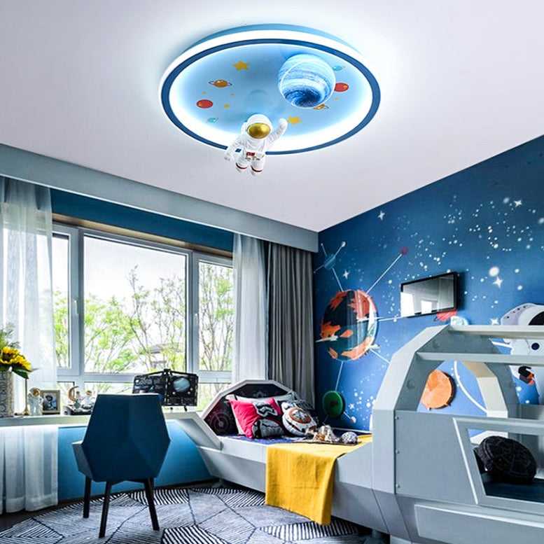 Astronaut Ceiling Light - Space Themed Kids Room Lighting for Bedroom & Nursery | Durable LED Night Light for Boys & Girls
