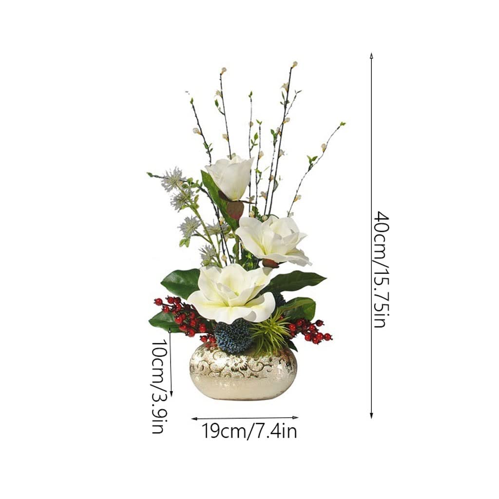 Silk Orchid Artificial Flowers - Elegant White Fake Flower Set for Floral Arrangements, Home Decor, and Wedding Centerpieces | Perfect for Living Room, Office, and Event Decoration