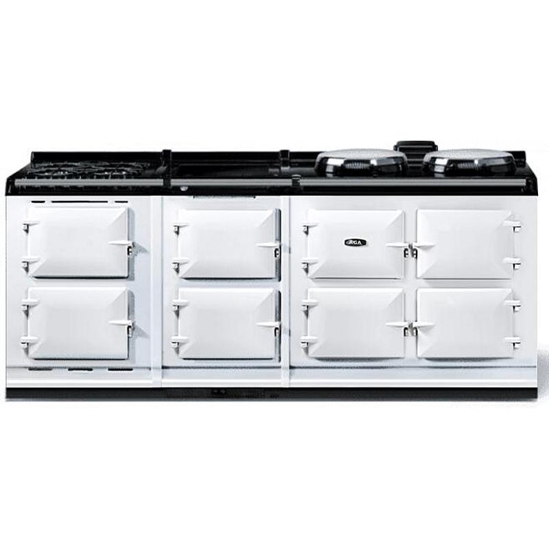 AGA 83-Inch eR7 210 Classic Electric Range with Hot Cupboard & Dual Fuel Module - AER7783WGWHT | Professional Kitchen Appliance for Home Chefs & Restaurants | Perfect for Baking, Roasting & Large Family Cooking