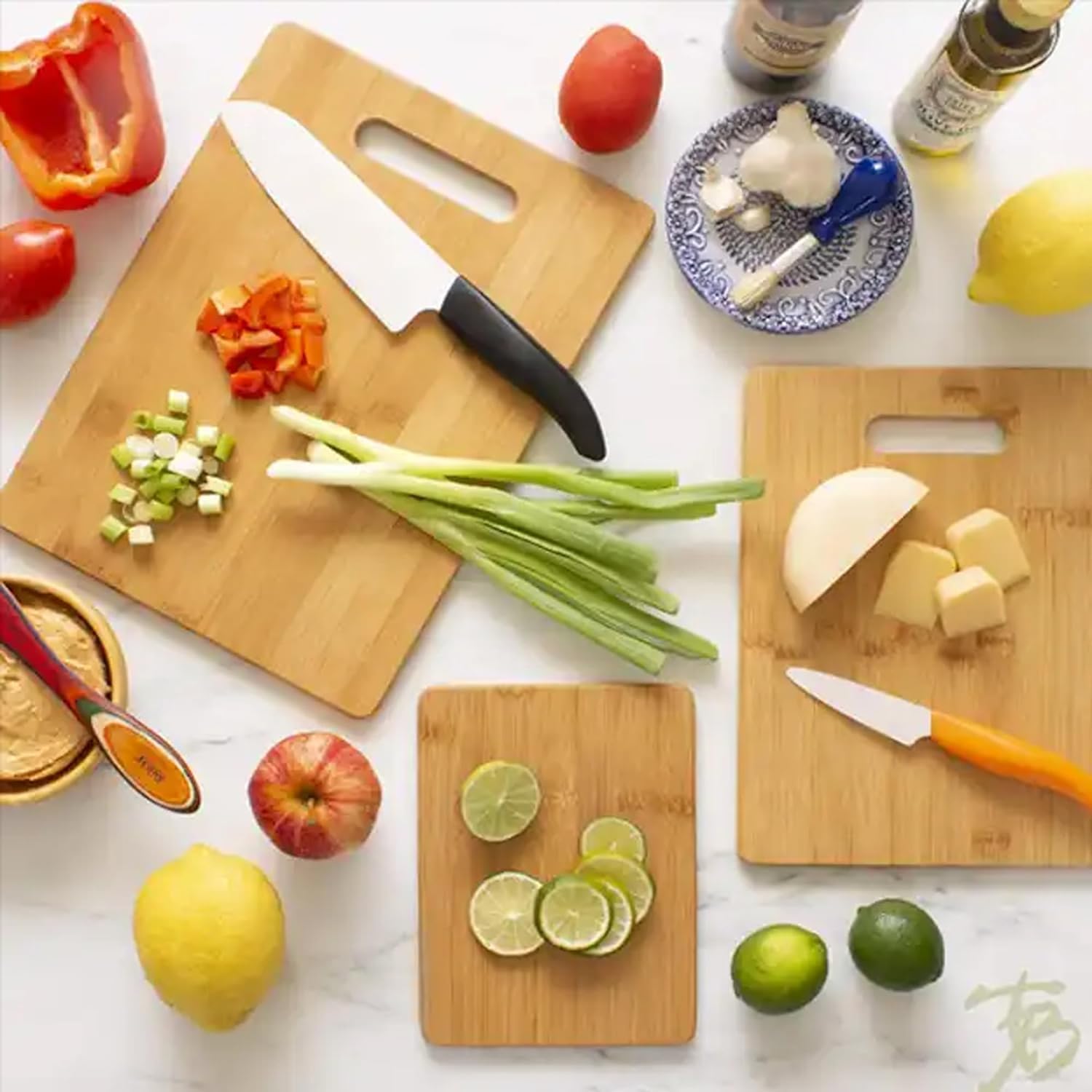 Premium Wooden Chopping Board for Kitchen - Natural Bamboo Cutting Board for Vegetables, Meat & Cheese | Medium Size 13 x 8.5 Inch | Eco-Friendly & Dye-Free | Perfect for Food Prep, Serving & Home Decor