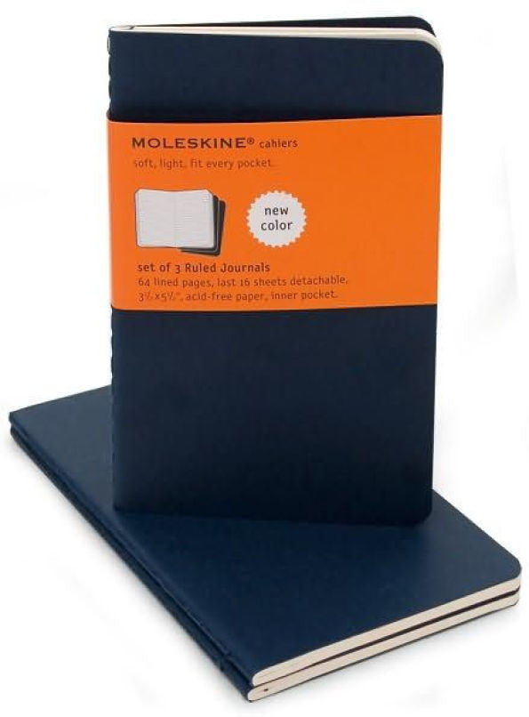 Premium Moleskine Ruled Cahier Journal Set - 3 Pack with Durable Cardboard Cover for Note Taking, Sketching & Daily Planning | Perfect for Students, Artists & Professionals