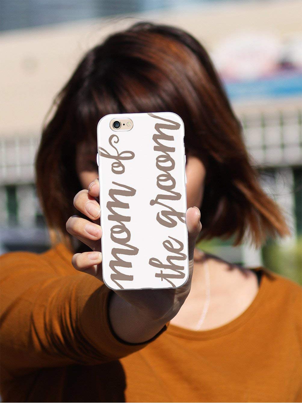 Inspired Cases - iPhone 12 Pro Case - 3D Textured Protective Cover for Apple iPhone 12 Pro - Mom of The Groom Design - Brown Neutral - Perfect for Weddings, Family Events & Everyday Protection