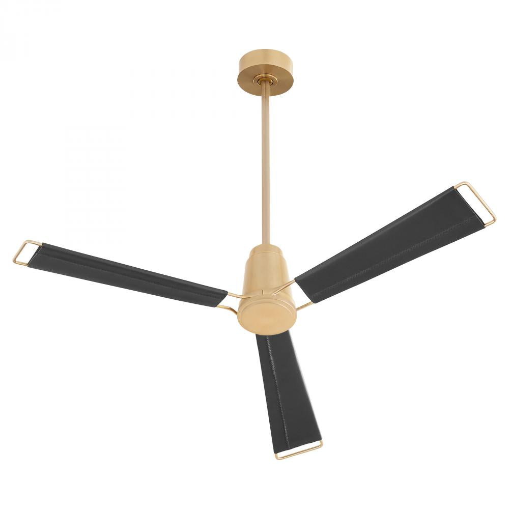 Cyan Design ZEPHYR 11976 Aged Brass Ceiling Fan - Indoor/Outdoor Use for Living Room, Bedroom, Patio & Porch