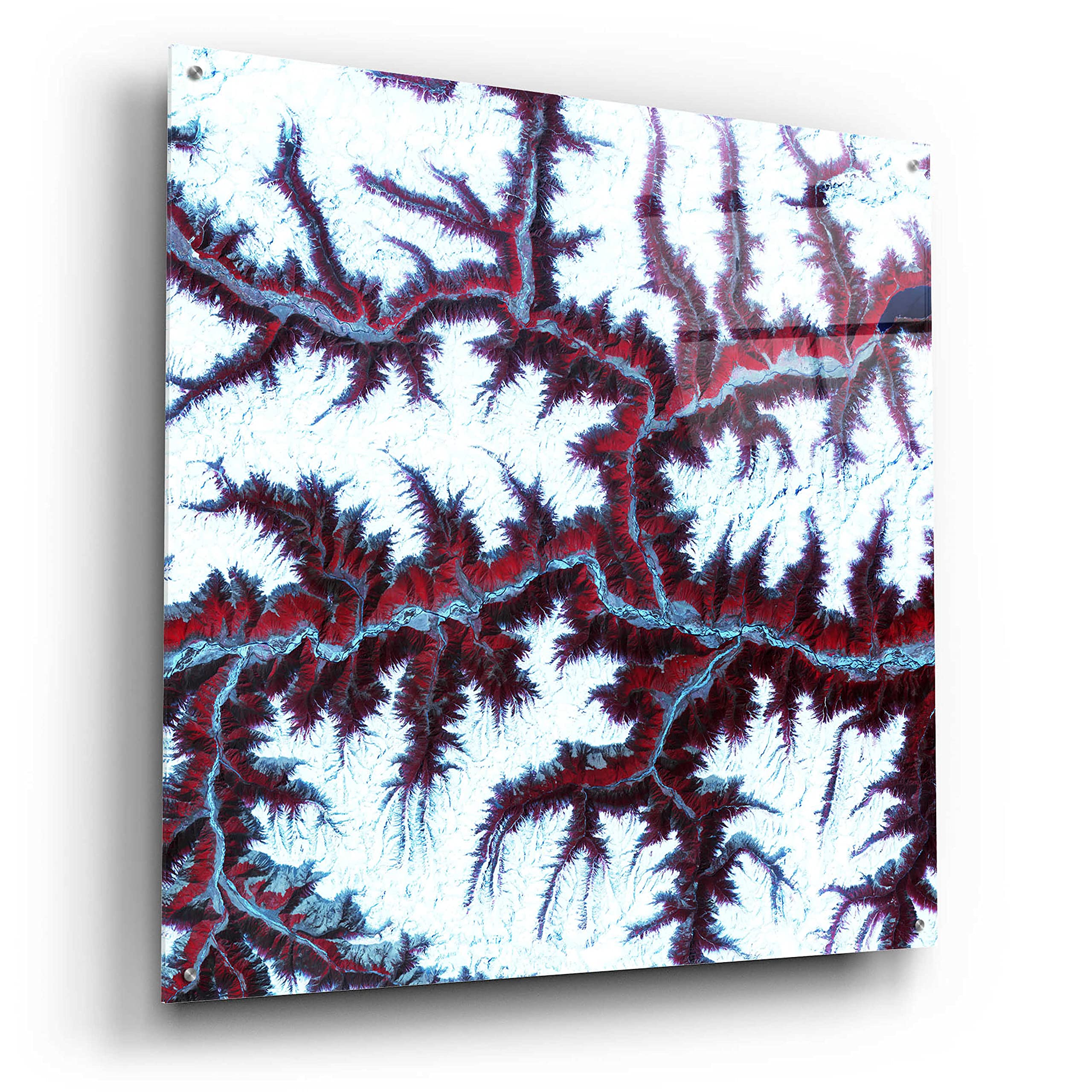 Epic Art 'Earth as Art: Himalayas' Acrylic Glass Wall Art - 36x36 Inch Modern Home Decor for Living Room, Bedroom & Office - Stunning Landscape Photography Print for Contemporary Interior Design