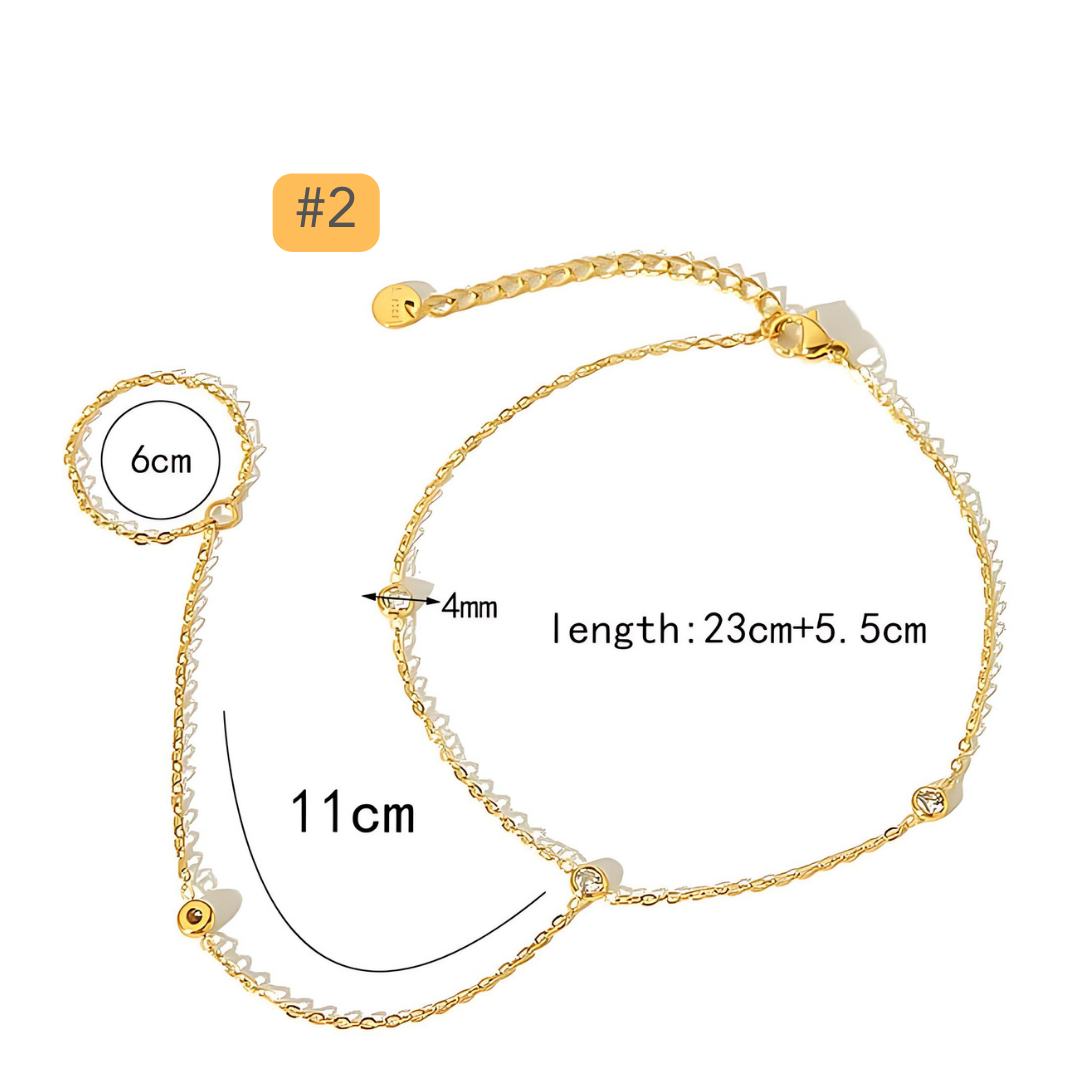 Elegant Gold Plated Cross Anklet Chain for Women - Dainty Link Bracelet Ankle Jewelry | TA8026 | Perfect for Everyday Wear, Beach Vacation & Boho Fashion