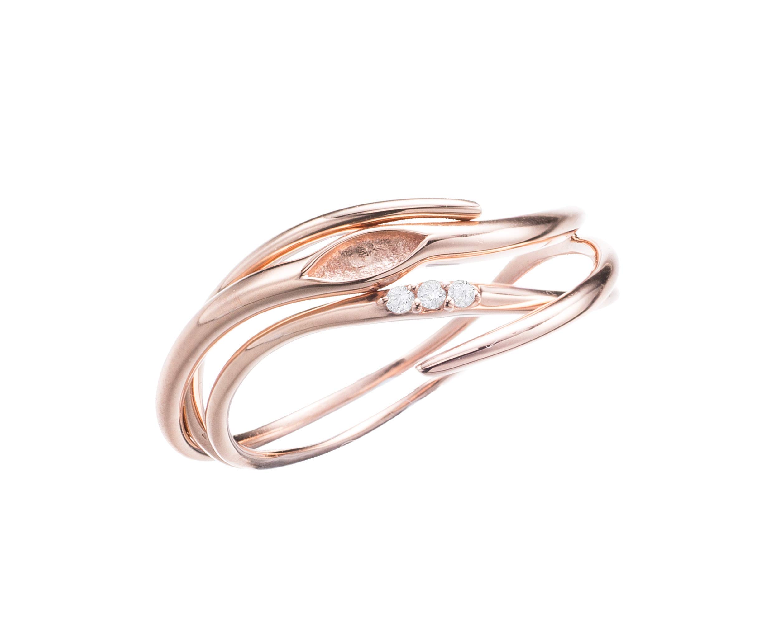 14K Rose Gold Wedding Ring Set for Couples - Matching Diamond Engagement & Promise Bands | Elegant Bridal Jewelry for Anniversaries, Proposals & Romantic Occasions
