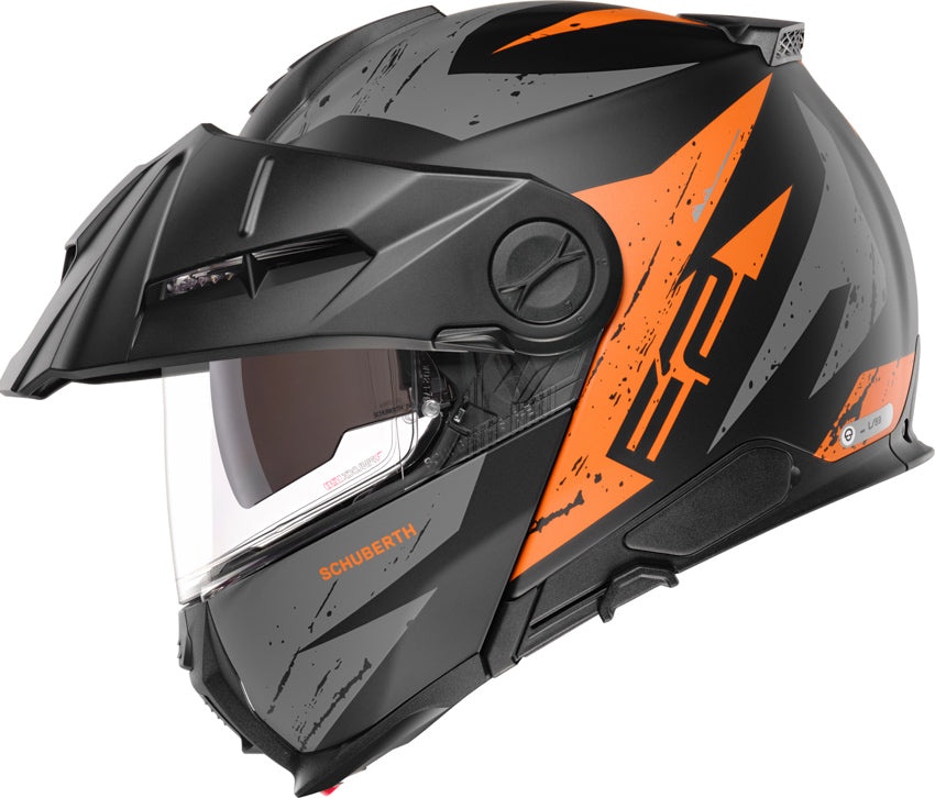 Schuberth E2 Explorer Orange Motorcycle Helmet - Lightweight & Durable for Adventure Riding & Long-Distance Tours