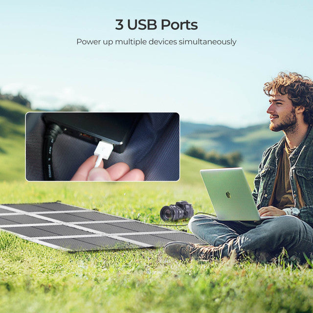 Renogy 200W Portable Solar Panel Charger - Foldable Solar Blanket for Camping, RV, Off-Grid Power & Emergency Use