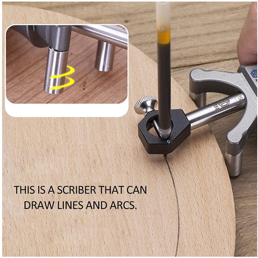 Multi-Function Woodworking Scribe Tool - Linear & Arc Marking for DIY Woodworking Projects | Perfect for Carpentry, Furniture Making & Home Renovation