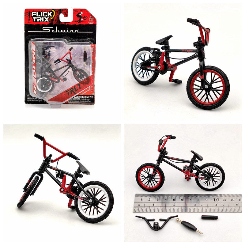 Premium FLICK TRIX Miniature BMX Finger Bike - Diecast Metal DeathTrap Bicycle Toy for Kids & Adults - Perfect Gift for BMX Lovers, Office Desk Decor & Stress Relief Fidget Toy
