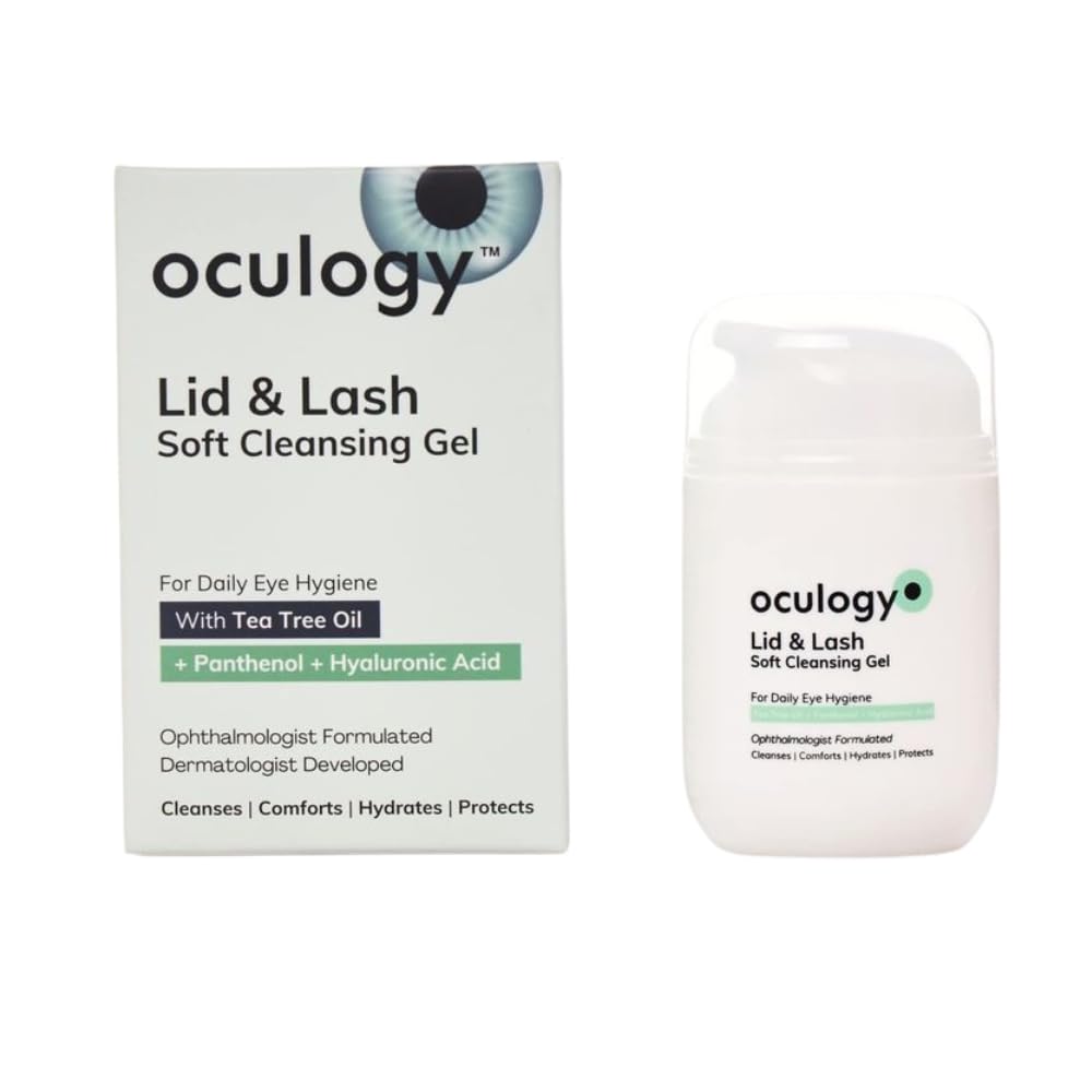 Oculogy Lid & Lash Soft Cleansing Gel 50ml - Gentle Eye Makeup Remover for Sensitive Eyes | Perfect for Daily Eyelid & Eyelash Hygiene, Contact Lens Wearers & Post-Lash Extension Care