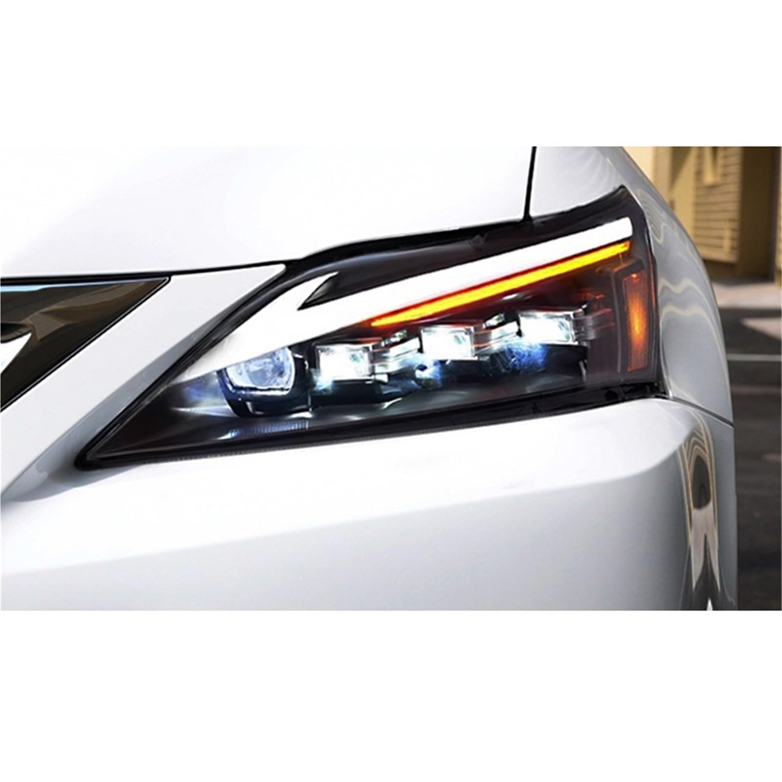 Upgraded Matrix Style LED Headlights Compatible with Lexus CT200 2013-2017 | DRL Dynamic Signal Lamp | Left Steering Wheel | Perfect for Night Driving & Enhanced Visibility