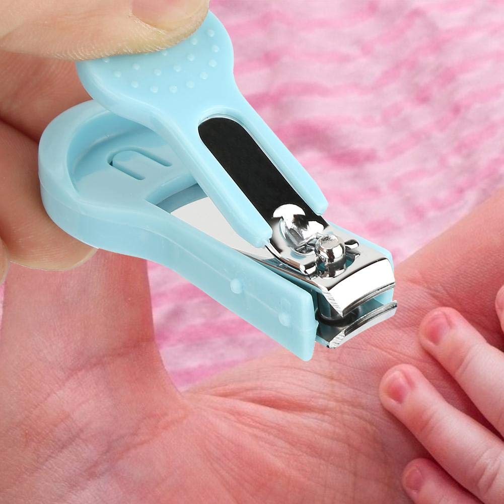 **Baby Nail Clipper Grooming Kit - 3-Piece Manicure Set for Toes & Fingernails Care, Includes Nail Scissors, Clippers & File - Safe for Newborns & Toddlers (Blue) - Perfect for Gentle At-Home Baby Grooming & Travel**