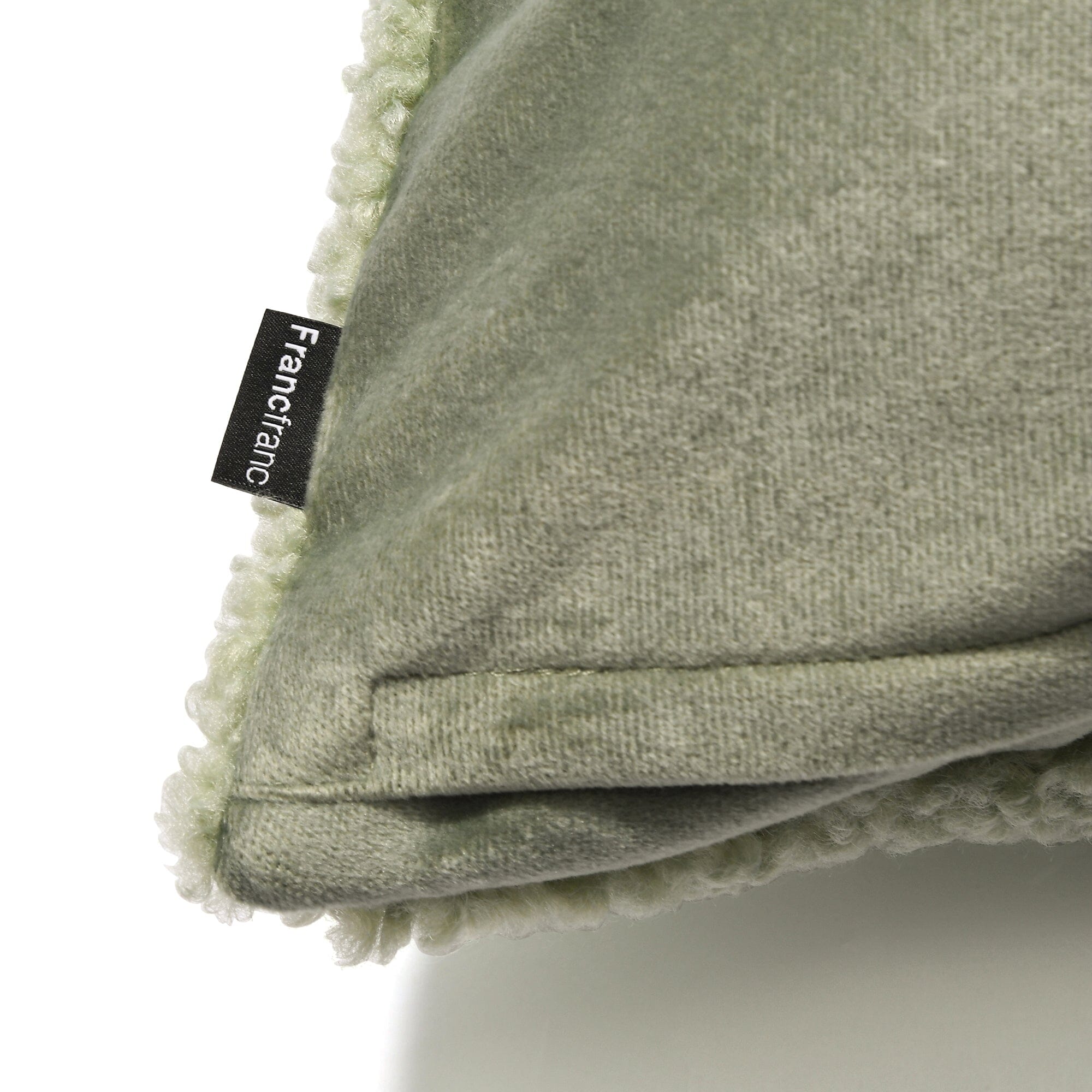 Premium 450x450 Fur Z Cushion Cover - Soft Light Green Decorative Pillow Case for Sofa, Bed & Home Decor - Cozy Living Room & Bedroom Accessory