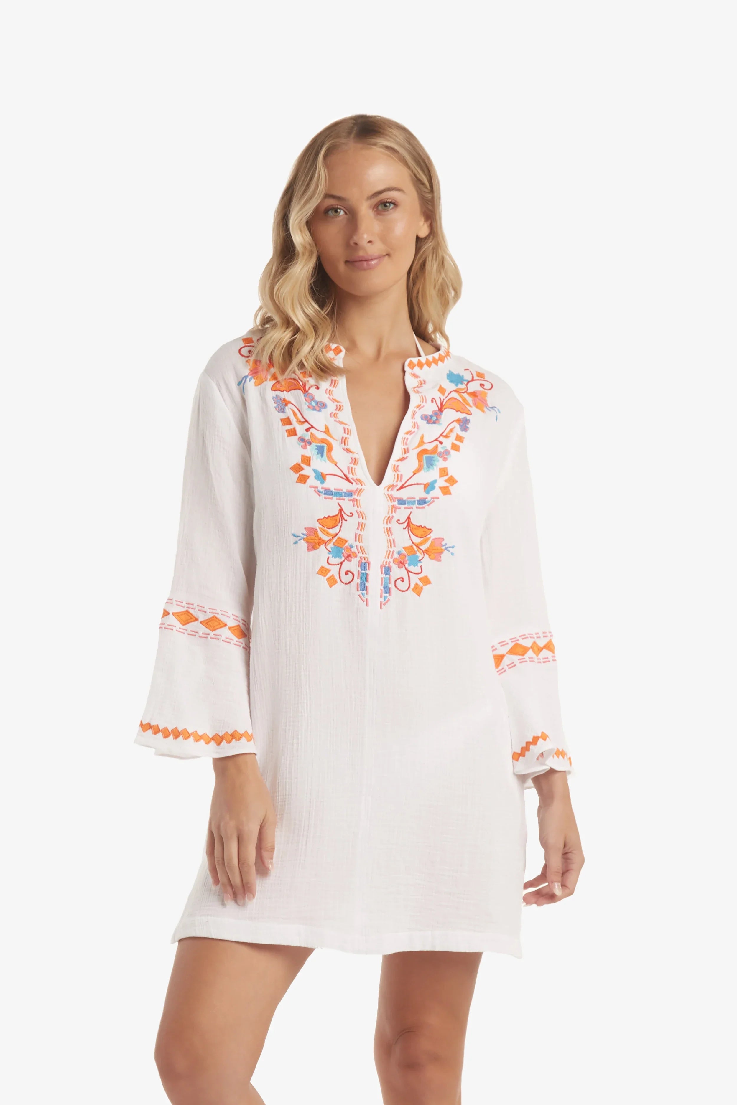 Sophia Tunic Dress - Flamenco Style Women's Top with Flowy Sleeves | Perfect for Dance Performances, Parties & Boho Fashion