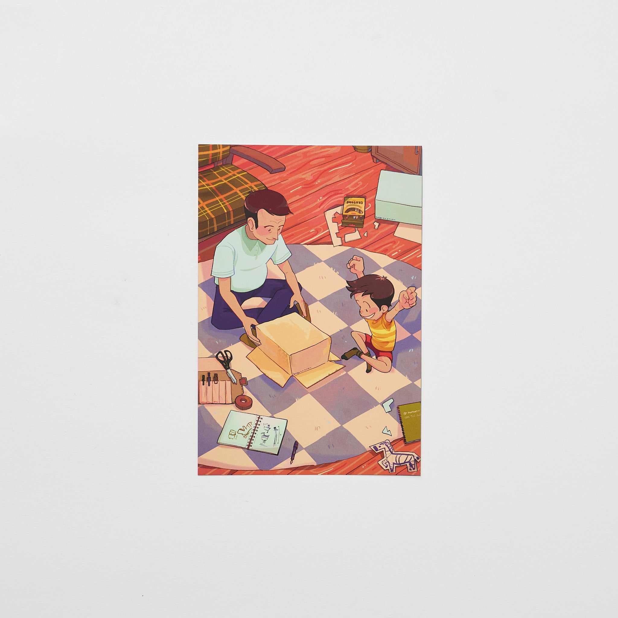 Dear Dad Postcard by Alithia - Heartfelt Greeting Card for Father's Day, Birthday & Special Occasions - Perfect Gift for Dad from Daughter or Son
