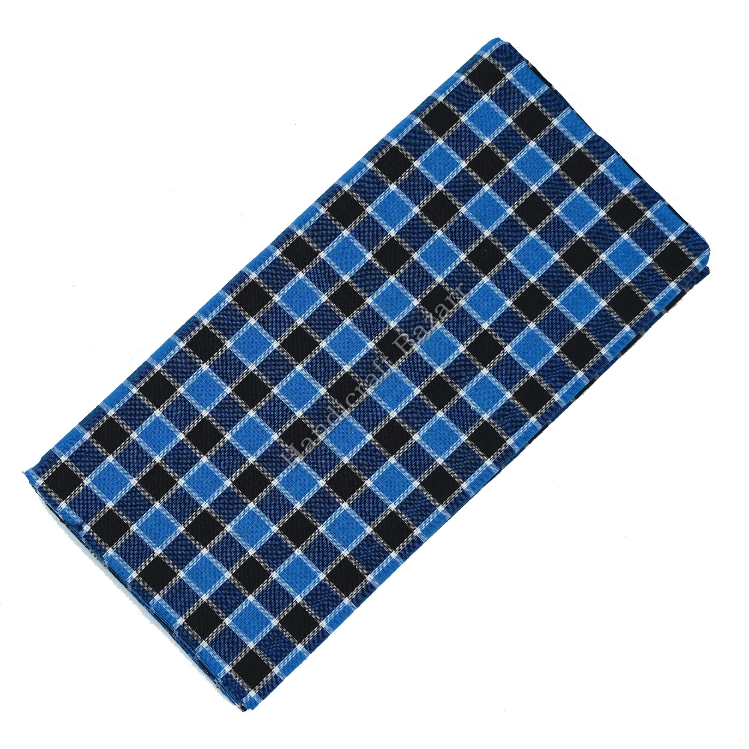 2.25m Handmade Cotton Sarong Wrap - Vintage Traditional Lungi for Men | Indoor/Outdoor Swimwear Cover-Up, Beachwear & Lounge Wear | Breathable Handloom Fabric for Pool, Vacation & Home Use
