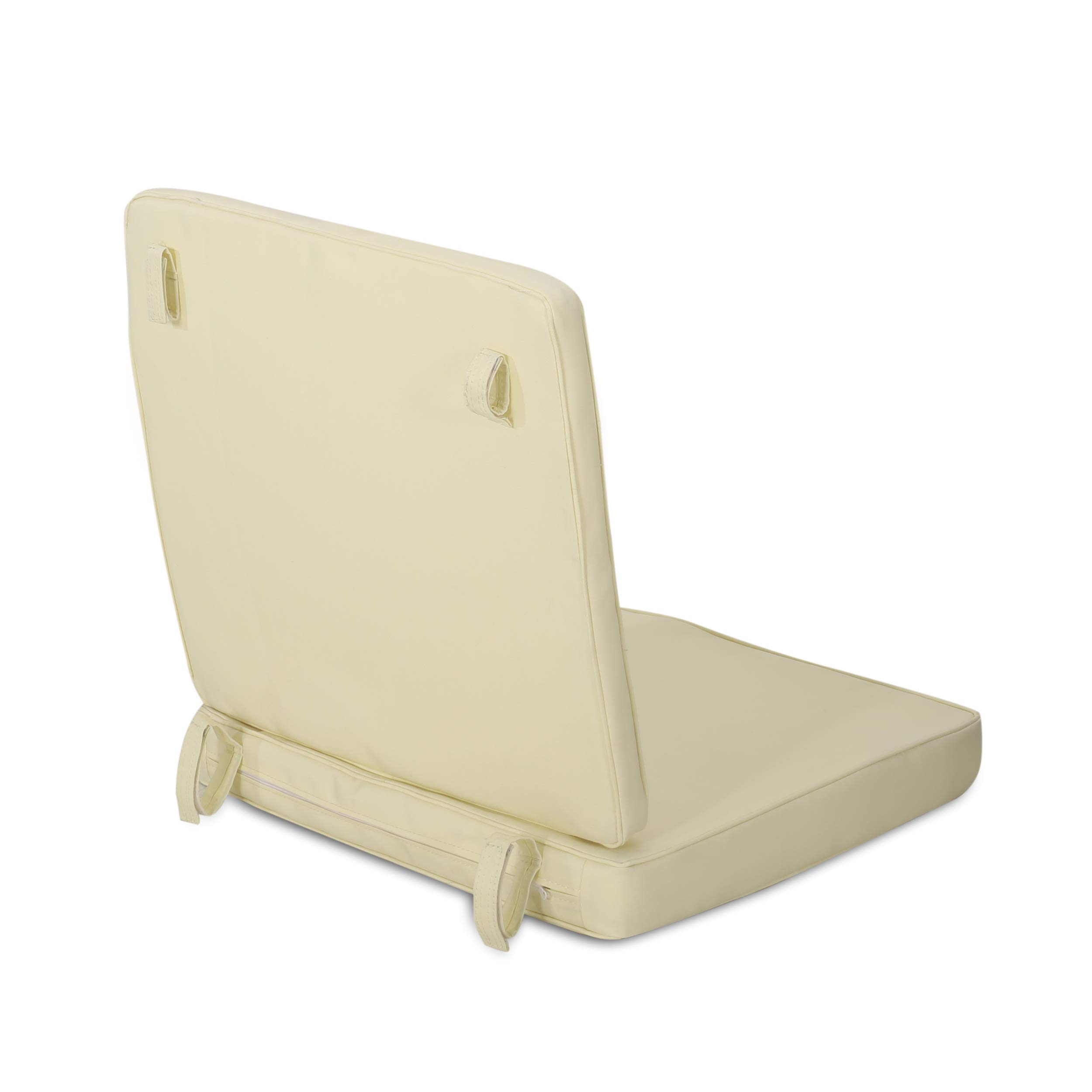 Christopher Knight Home Gavin Outdoor Water Resistant Fabric Club Chair Cushions - 1 Pack Cream - Weatherproof Patio Furniture Cushions for Garden, Poolside & Deck Lounge Chairs