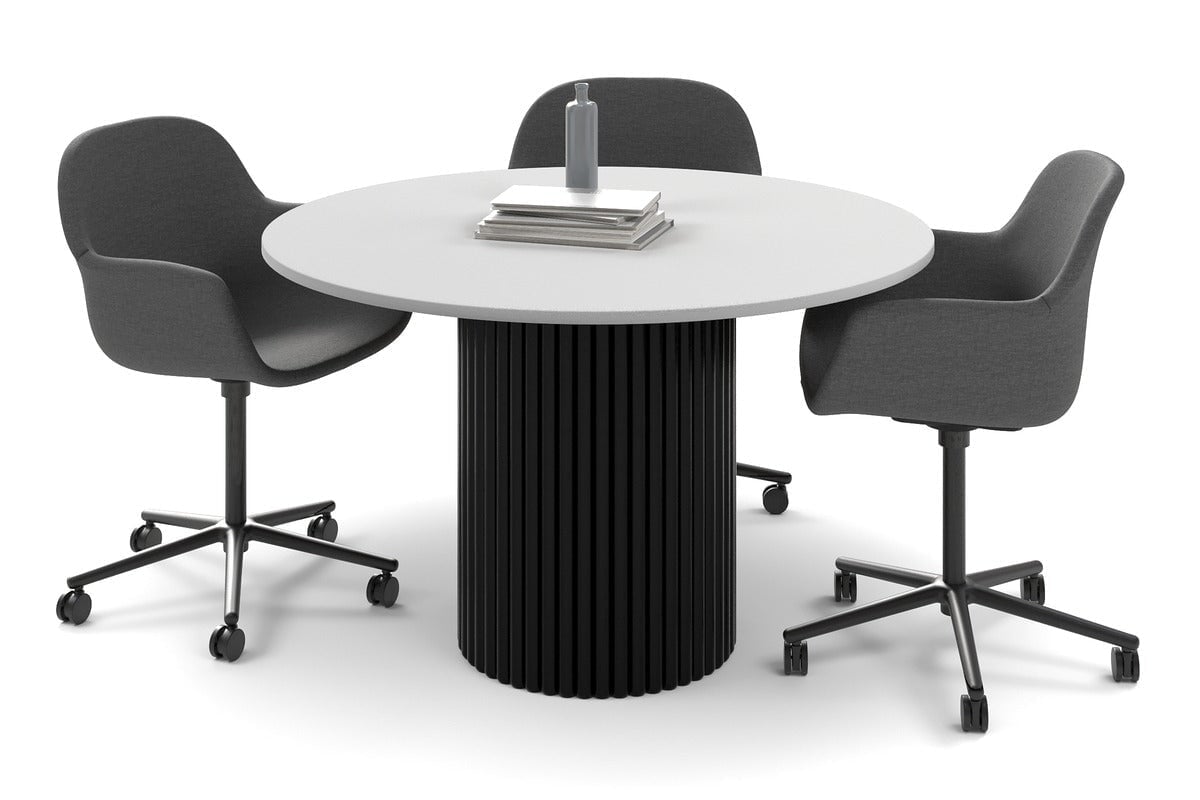 Baobab Circular Cafe Table with Sturdy Base - 47.2 Inch Round Dining Table for Coffee Shops, Restaurants & Outdoor Patios