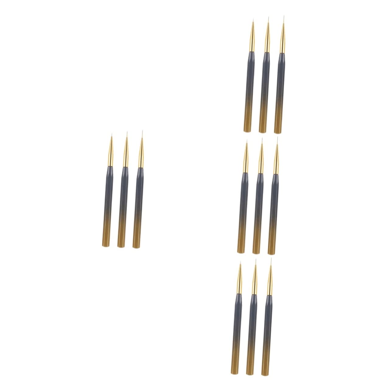 12 Pcs Professional Nail Art Liner Brush Set - Nail Design Manicure Tools with Nylon Wool Tips for Salon & Home Use - Perfect for Gel, Acrylic & DIY Nail Art