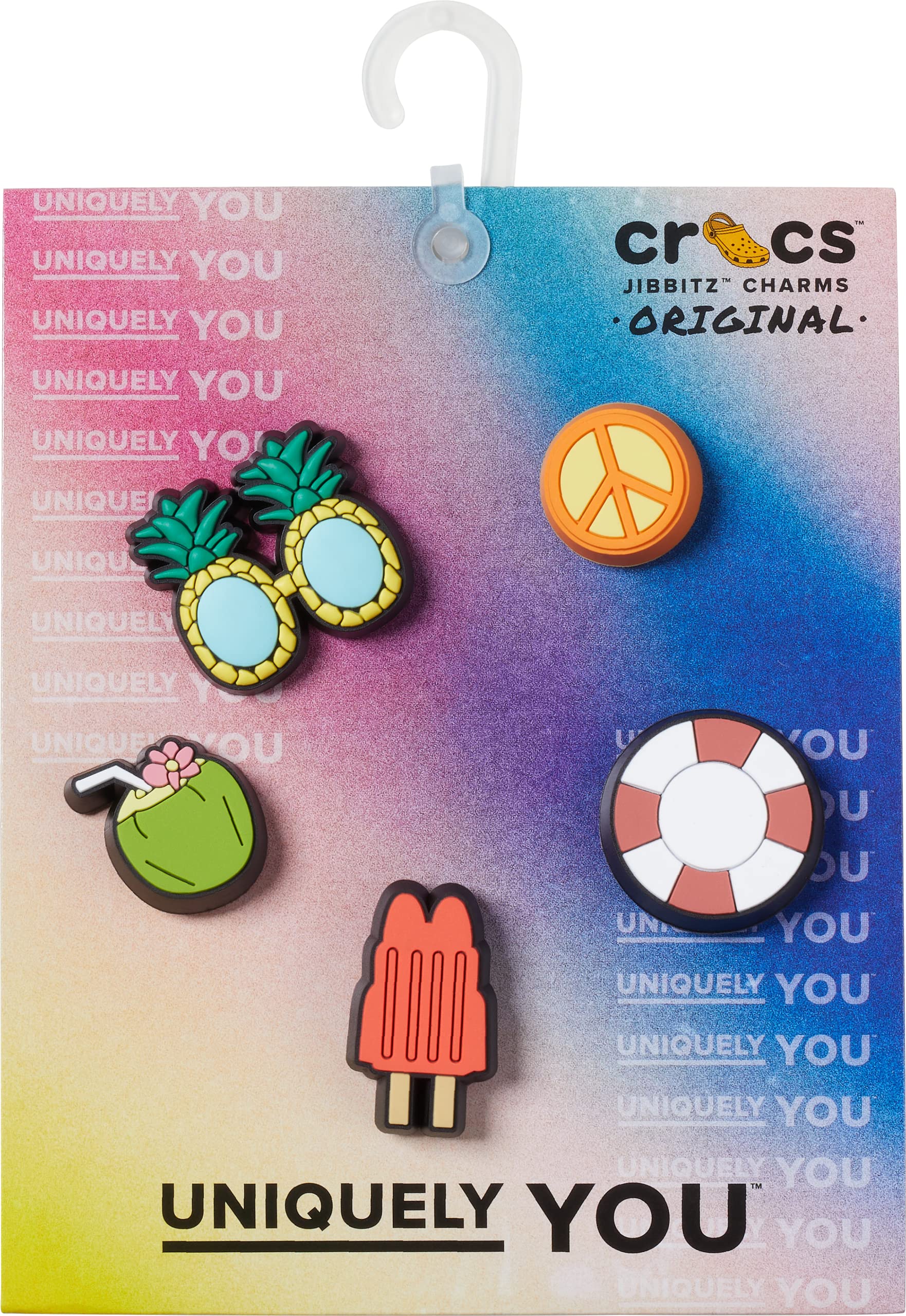 Crocs Jibbitz 5-Pack Trendy Shoe Charms - Fun & Customizable Shoe Accessories for Crocs & Sneakers | Great for Kids, Teens & Adults | Perfect for School, Work & Casual Wear
