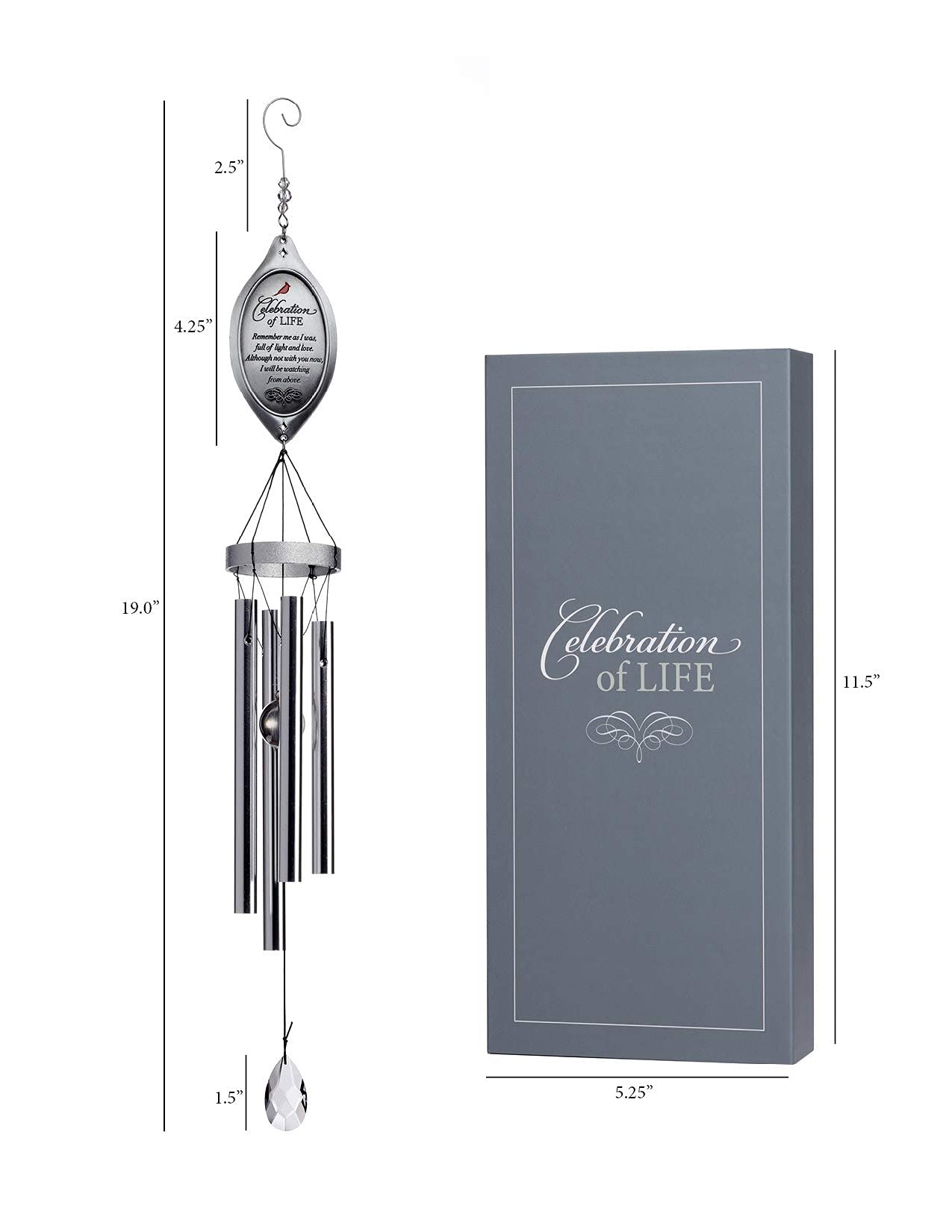 Memorial Lantern Wind Chime with Photo Frame - Thoughtful Sympathy Gift for Loss of Loved Ones | Funeral Memorial, Graveside Decoration & Home Remembrance