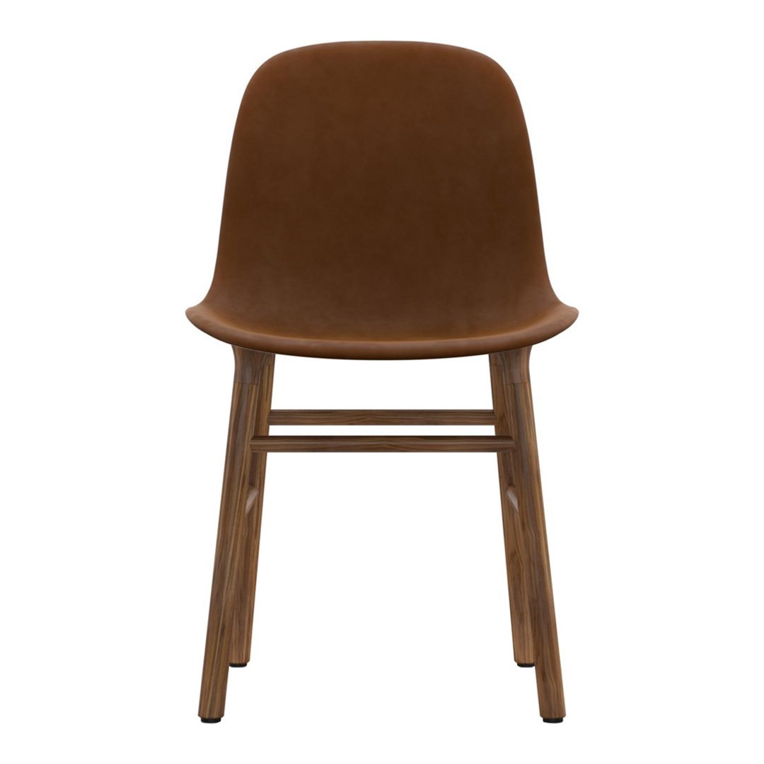 Modern Upholstered Form Chair with Solid Wood Legs - Perfect for Home Office, Living Room & Dining Room Decor