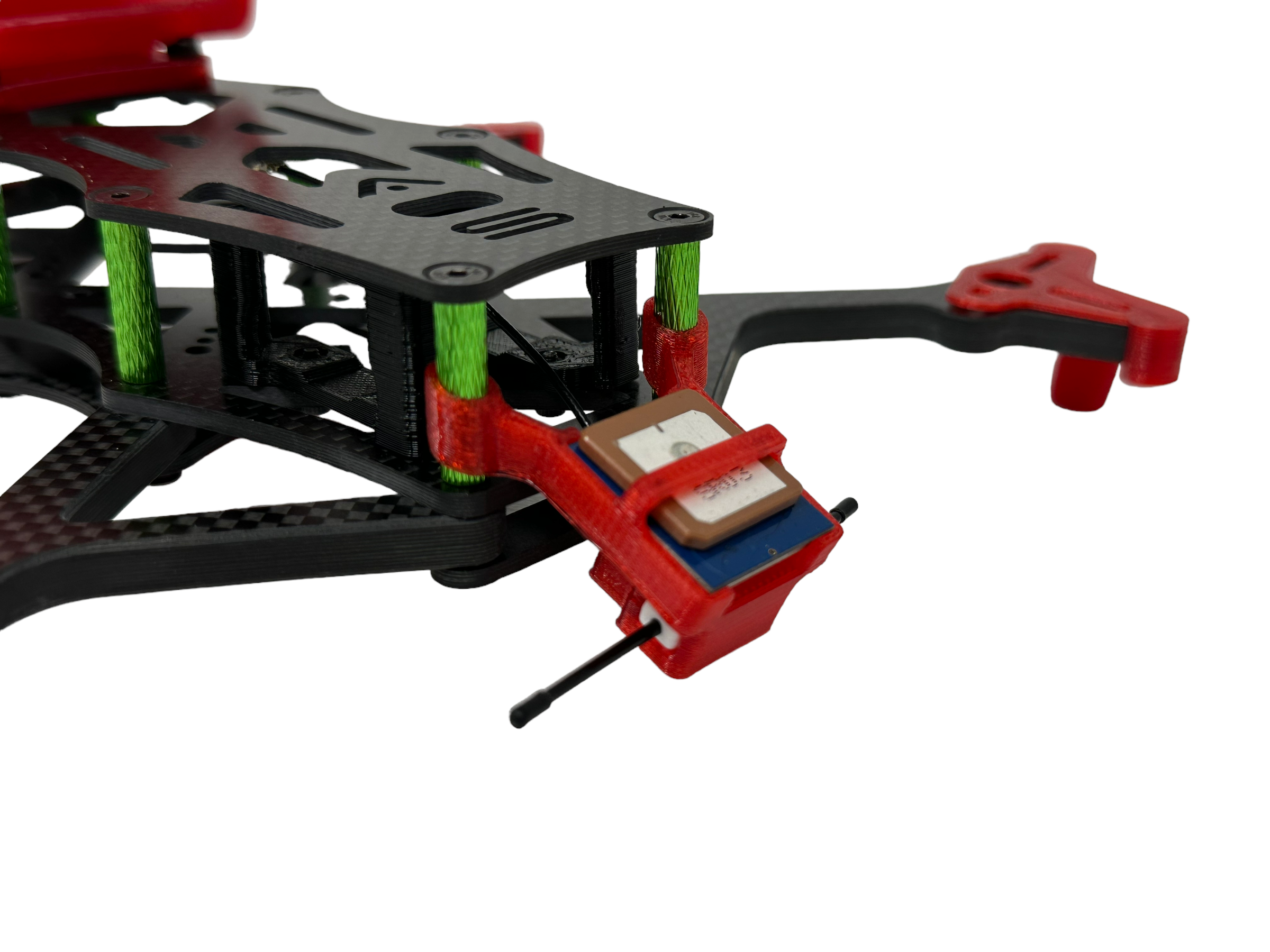 BN 220 GPS Module Standoff Mount with Ghost qT - 3D Printed Drone Accessory for FPV Racing and DIY Electronics Projects