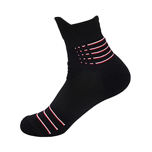 Breathable Non-Slip Cotton Sports Socks for Men - Basketball, Football & Running - Perfect for Outdoor Activities & Gym Workouts