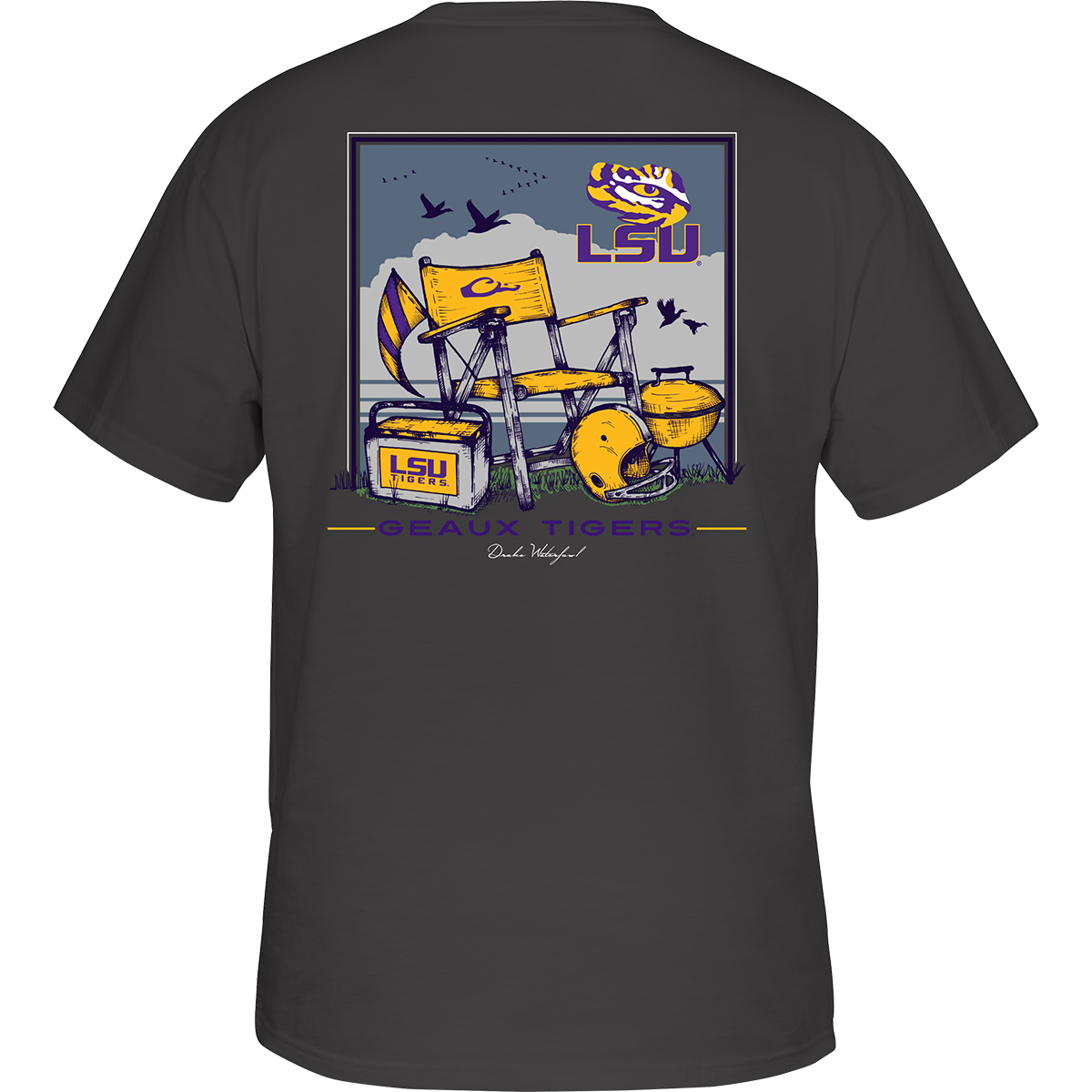 LSU Beach T-Shirt for Men & Women - Comfortable Cotton Short Sleeve Graphic Tee - Perfect for Beach Party, Vacation & Casual Wear