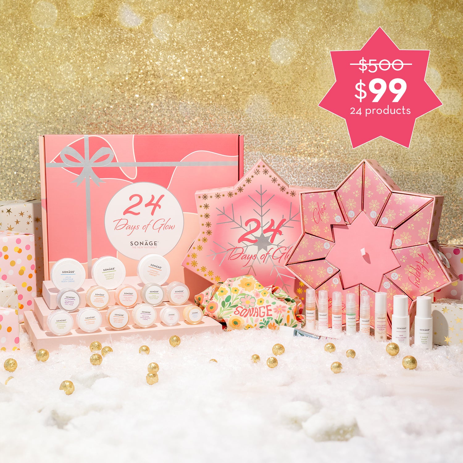 24-Day Beauty Advent Calendar 2023 - Luxury Skincare & Makeup Gift Set for Women | Perfect for Christmas Countdown, Holiday Gifting & Self-Care Routine