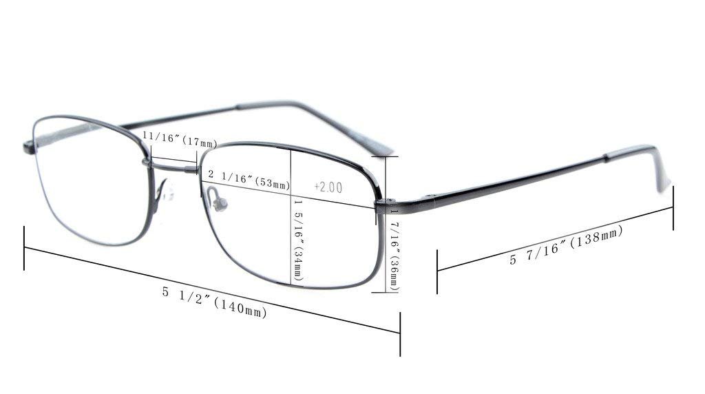 Eyekepper Titanium Computer Reading Glasses with Spring Hinges - Lightweight Memory Bridge for Men & Women - Perfect for Office Work, Screen Time & Reading