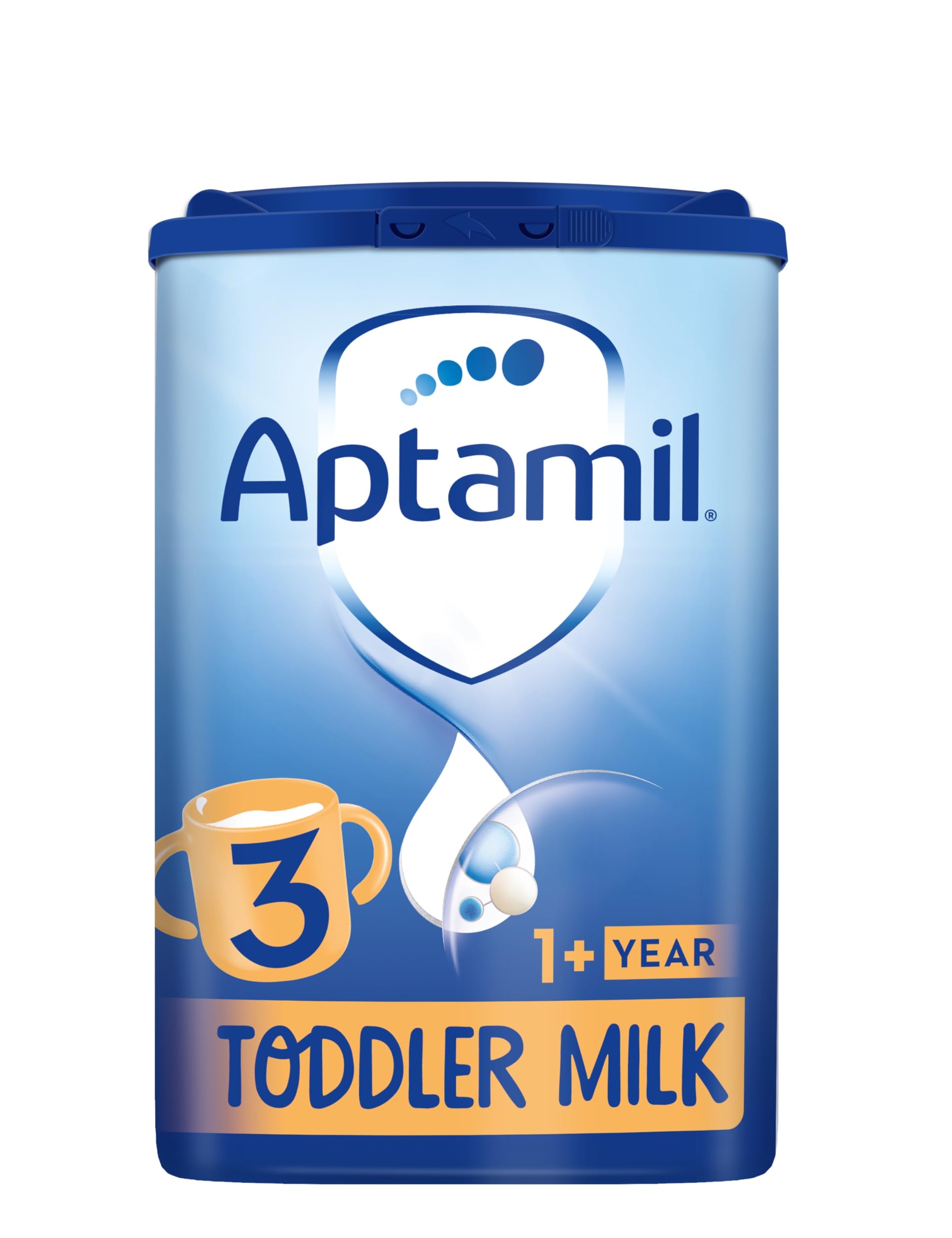Aptamil 3 Toddler Milk Powder Formula for 1-2 Year Olds, 800g (Pack of 6) - Essential Nutrition for Growing Babies - Perfect for Daycare, Travel & On-the-Go Feeding