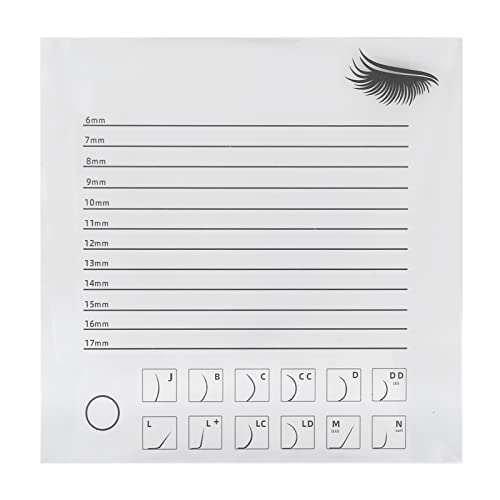 20x20cm Clear Plastic Eyelash Extension Tray with Scale - Transparent Washable PP Lash Holder for Professional Salon & DIY Home Use
