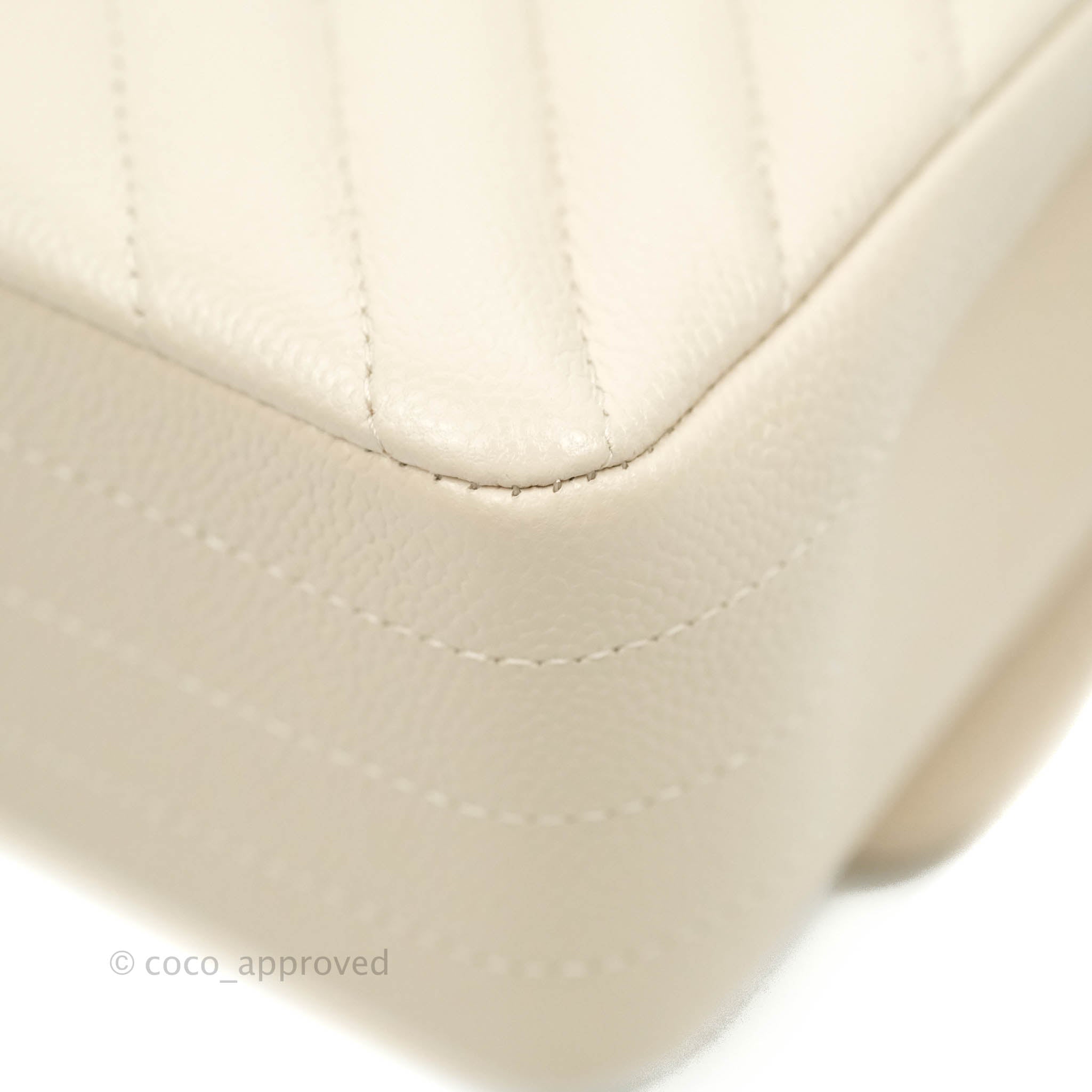 Chanel Classic Medium Double Flap Bag - Chevron Light Beige Caviar Leather with Gold Hardware (20B Collection) | Luxury Crossbody Purse for Women, Perfect for Date Nights & Special Occasions