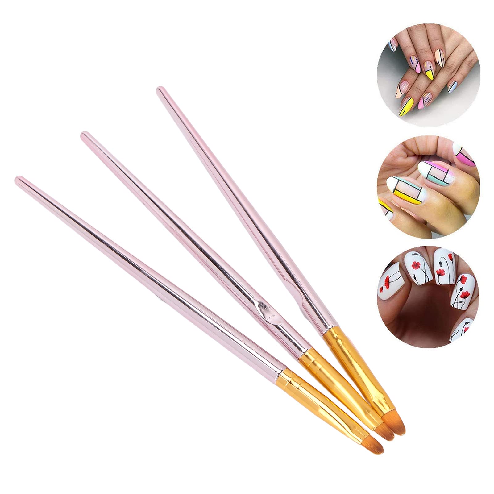 Flexible Nail Art Brushes Set - Professional Nail Liner Kit for DIY Manicure & Salon Use | Perfect for Acrylic, Gel Polish & Nail Design | Home & Professional Nail Art Tools