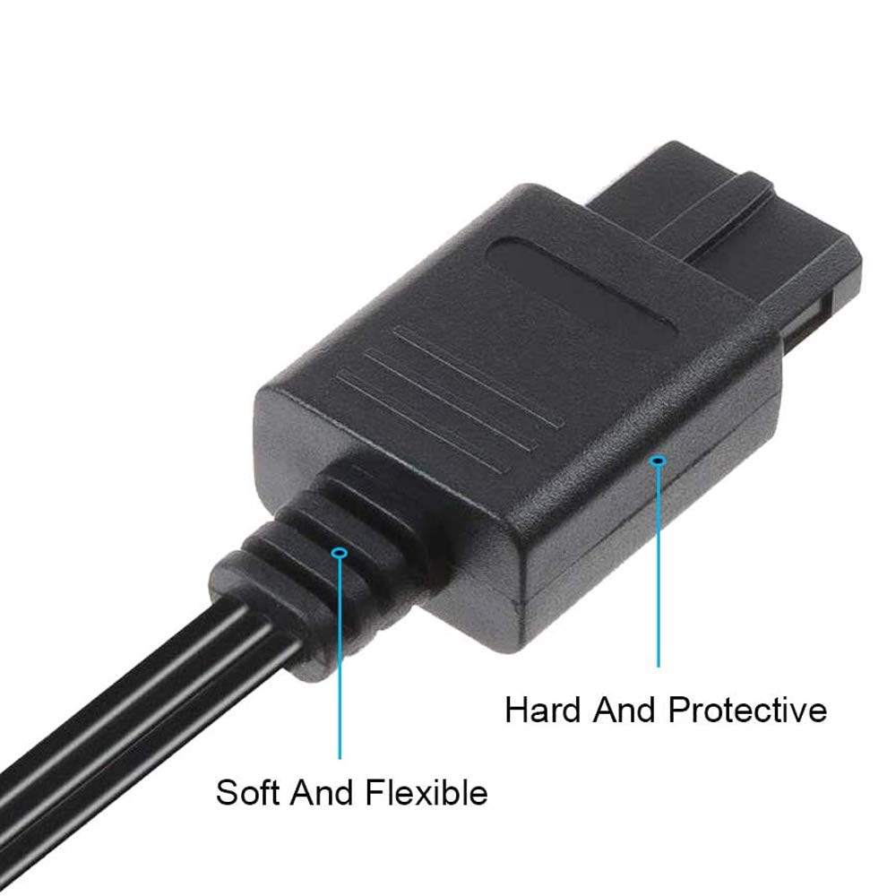2-Pack 5.9ft Snes/N64 to RCA AV Composite Cable - Replacement Adapter for Nintendo 64, GameCube & Super Nintendo (NES/SNES) - Perfect for Retro Gaming Setup & TV Connection