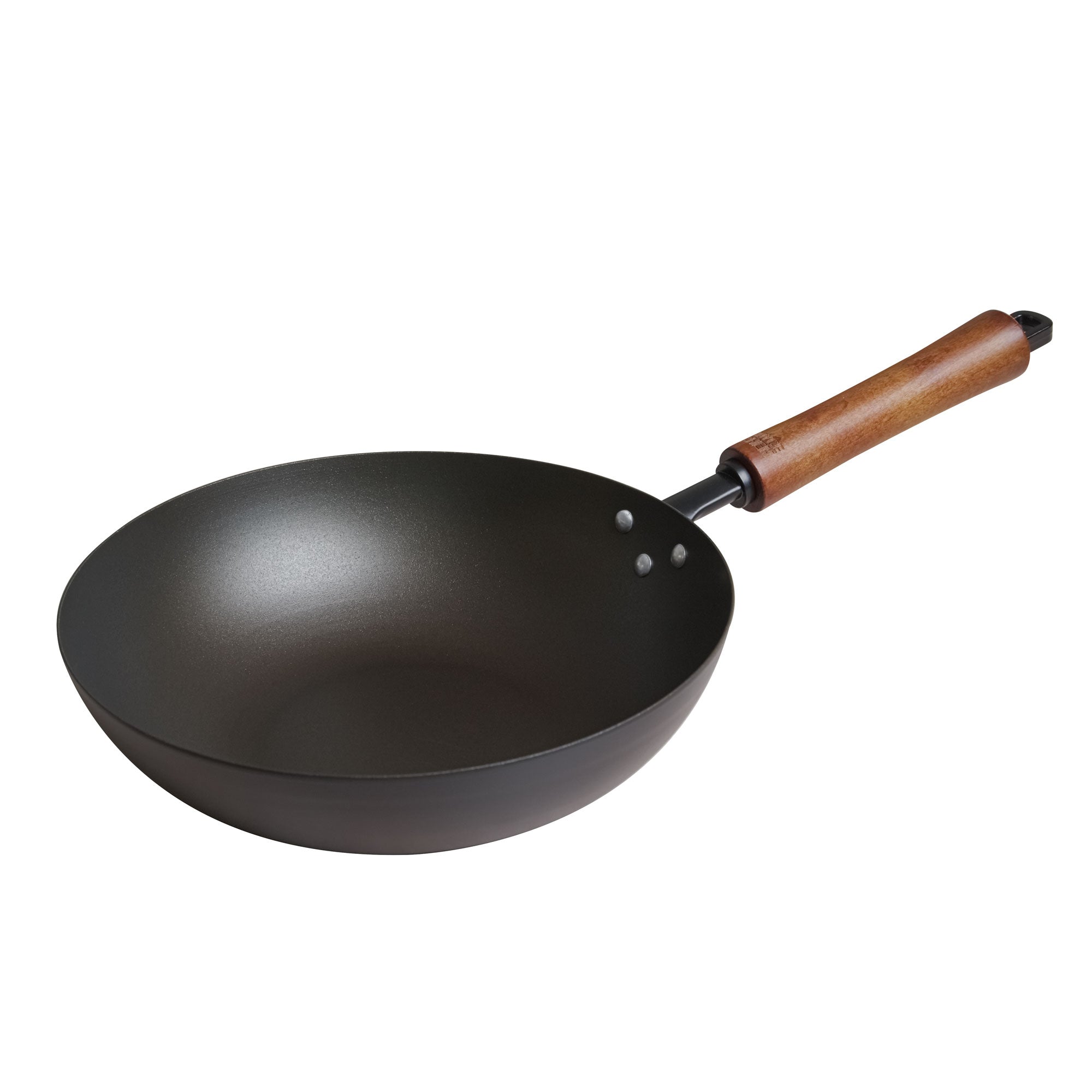 9.5 Inch Carbon Steel Wok Pan - Pre-Seasoned Stir Fry Pan for Professional Cooking - Perfect for Asian Stir Fry, Sautéing & Deep Frying - Induction Compatible Nonstick Skillet