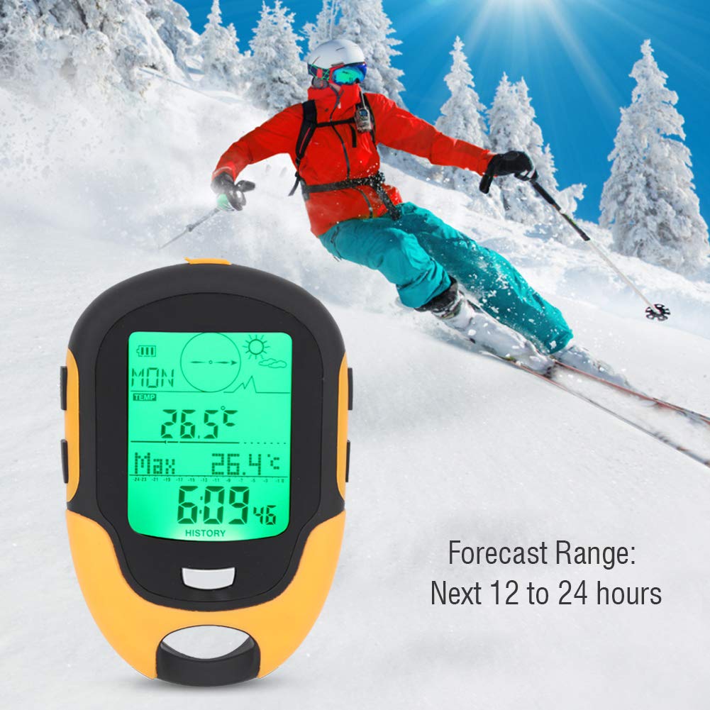 OUKENS FR500 Outdoor Multifunctional Fishing Altimeter with Barometer and Thermometer - Perfect for Fishing, Hiking, Camping and Outdoor Adventures