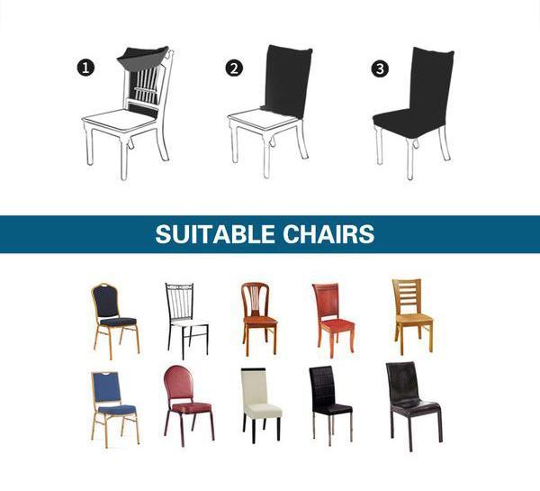 Into the Blue Chair Cover - Waterproof & Stretchable Furniture Protector for Dining, Office, and Living Room Chairs - Easy to Clean & Universal Fit