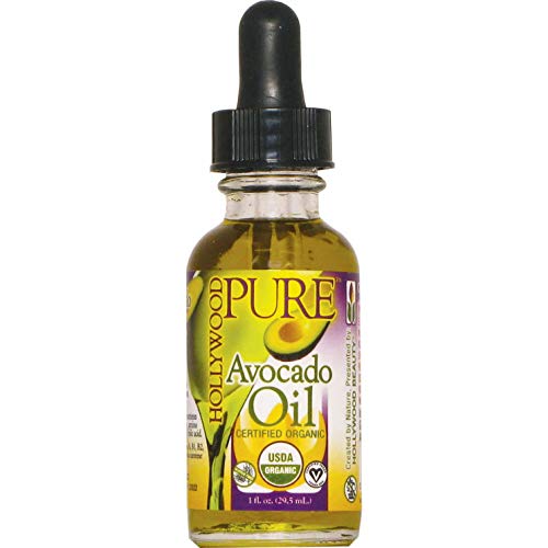 Hollywood Beauty Pure Avocado Oil 1 Oz - 100% Natural Hair & Skin Moisturizer for Dry Hair, Scalp Treatment & Face Care - Perfect for DIY Beauty Recipes & Massage Therapy