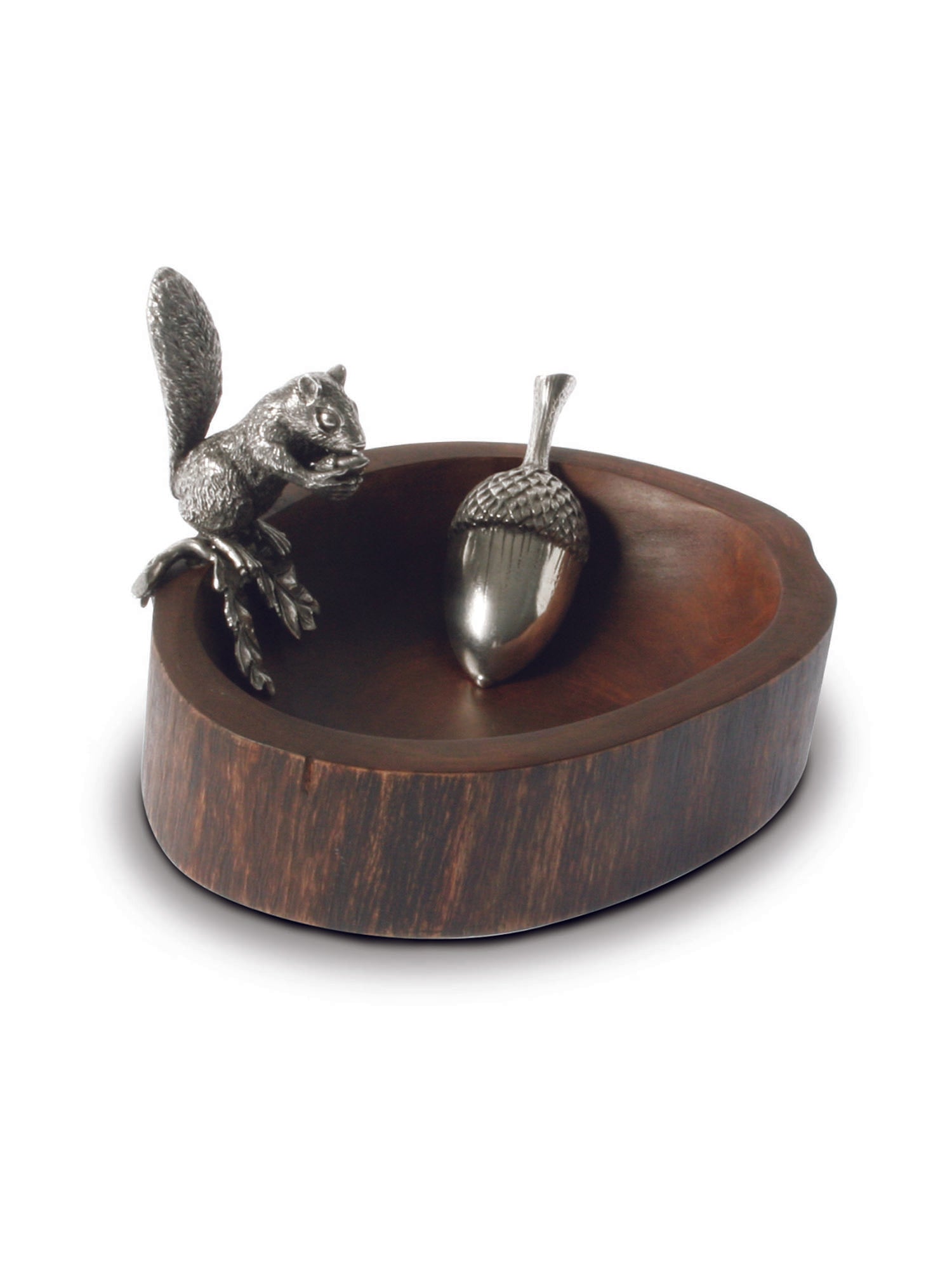 Premium Acorn-Shaped Nut Bowl with Adorable Squirrel & Scoop - Perfect for Holiday Parties, Snack Serving, and Rustic Home Decor